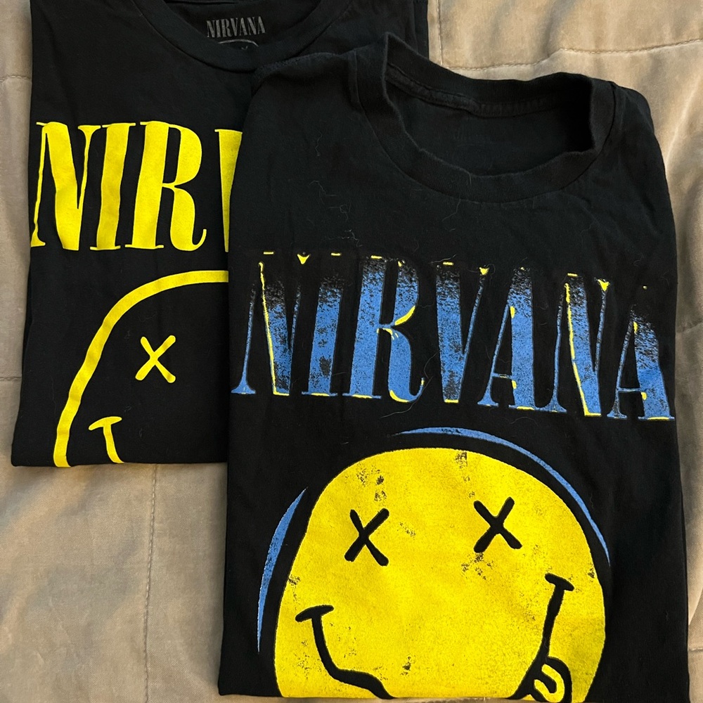 TWO (2) Nirvana concert tees
